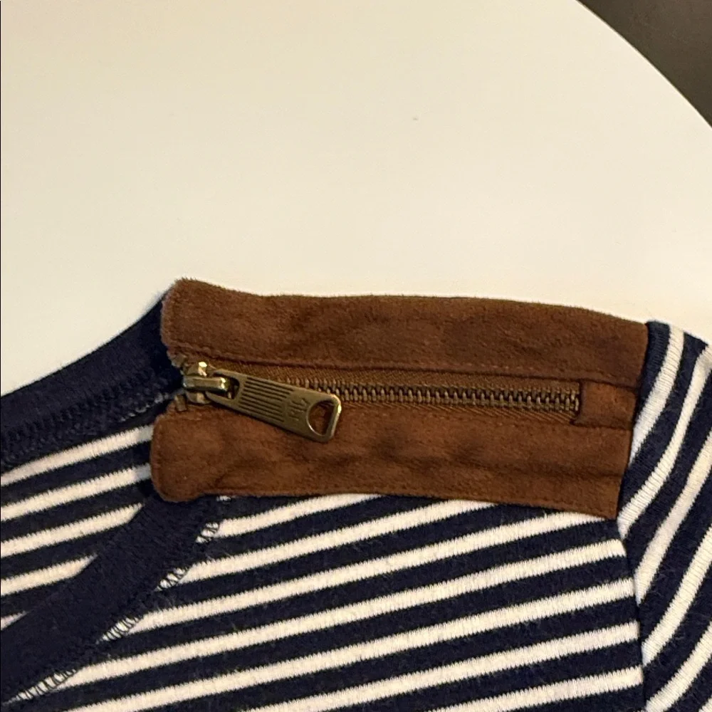 Ralph Lauren Navy and White Striped Long Sleeve Top EUC - Picture 3 of 6